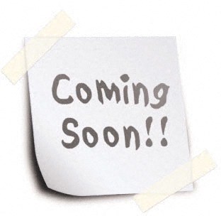 a piece of paper with the words coming soon on it