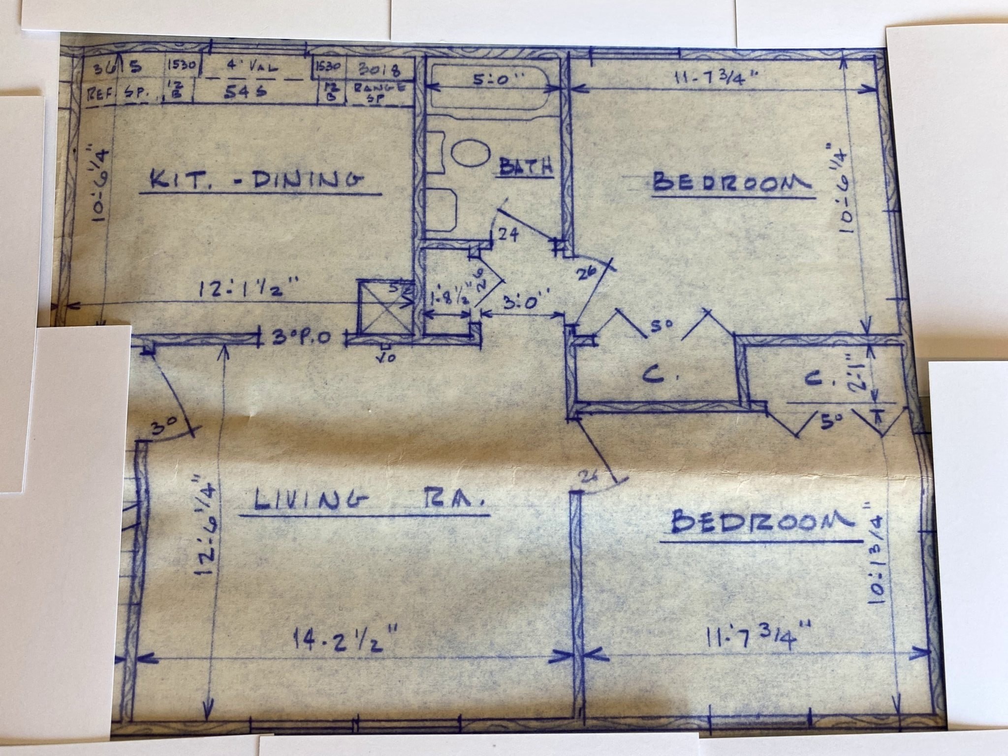 a blueprint of a floor plan of a house