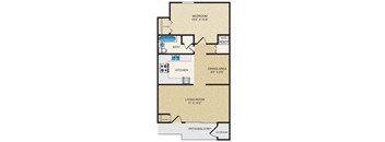 1BR/1BA Emerald