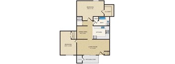 2BR/1BA Sapphire