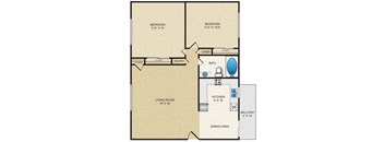 2BR/1BA Topaz