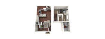 1BR/1BA Orchid Townhome