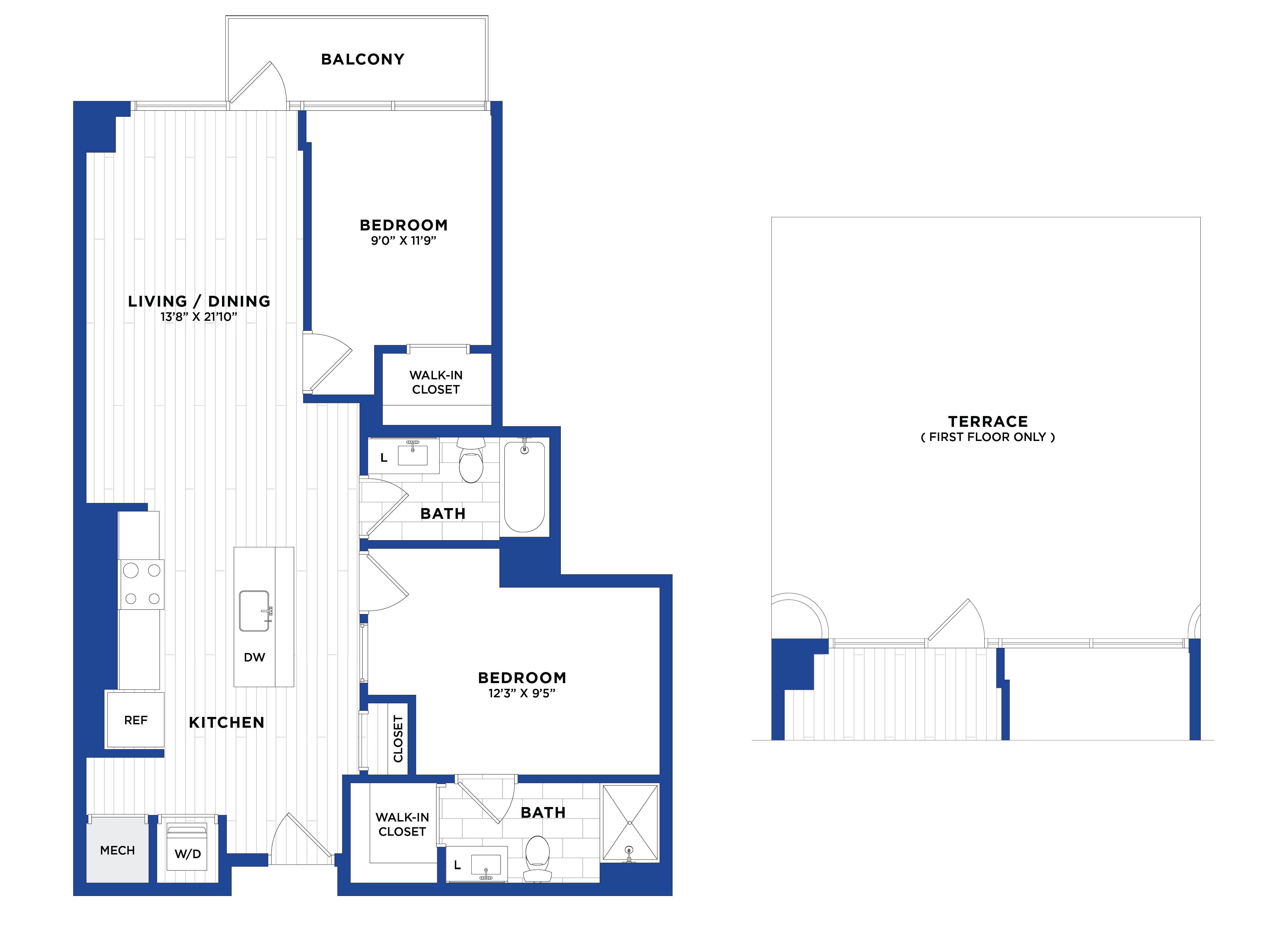 JR 2 Bed/2 Bath-P1
