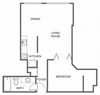 Furnished Renovated Jr. 1 Bed, 1 Bath