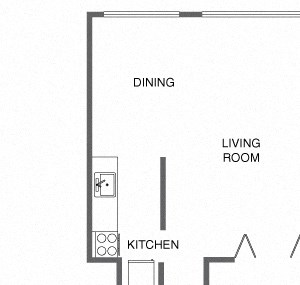 Furnished Jr. 1 Bed, 1 Bath