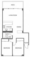 Furnished 2 Bed, 1 Bath