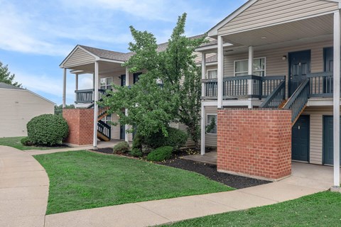 our apartments have a walkway to the front of the building