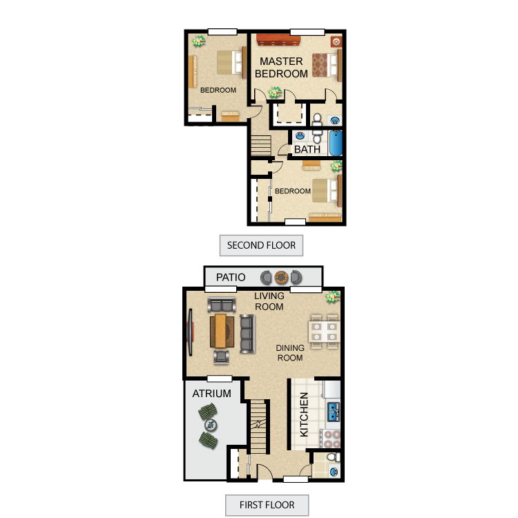 3 Bedroom 1.5.5 Bath Townhome Grand Deluxe