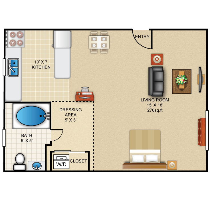 Studio Floor Plan 1