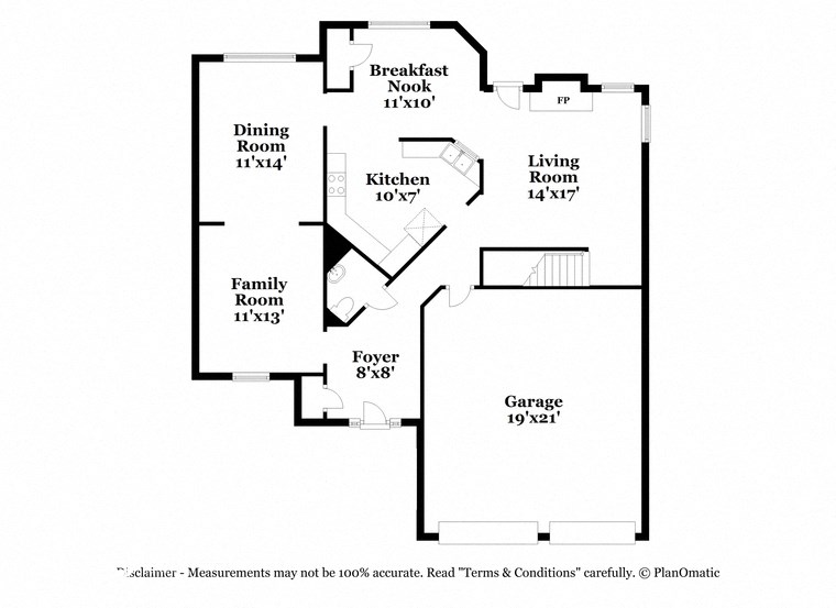 a floor plan of a house with a bedroom and a living room