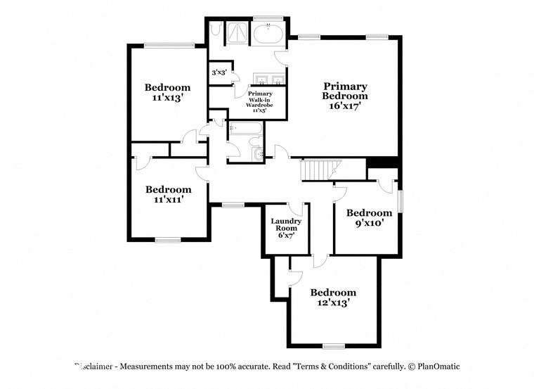 a floor plan of a house with bedrooms and baths