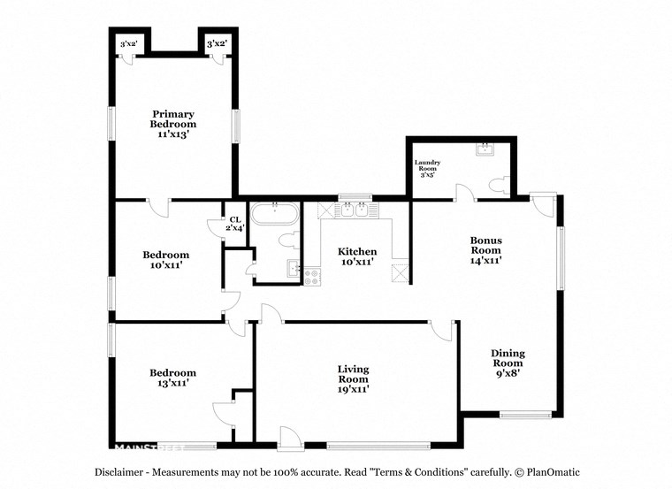 a floor plan of a house with three floors and a basement