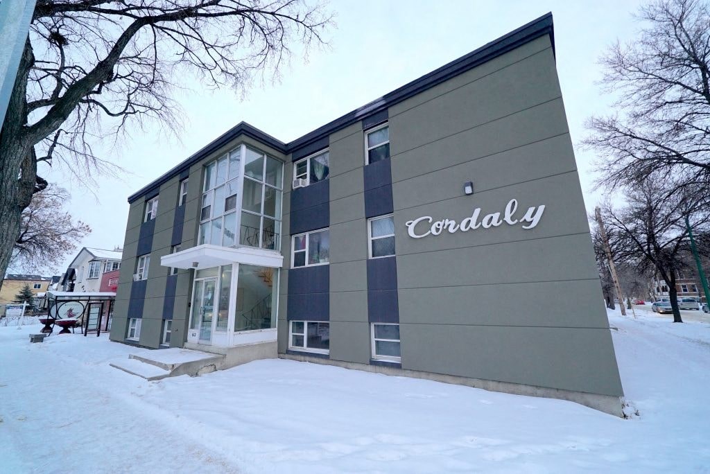 a condominium building with the word credibility on the side of it