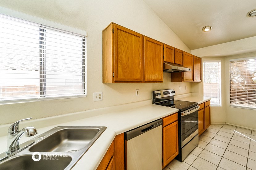 the kitchen is clean and ready for us to use