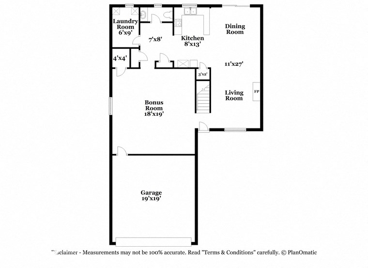 a floor plan of a house with a bedroom and a living room