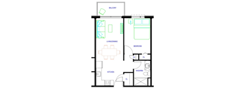 1 Bedroom, 1 Bathroom