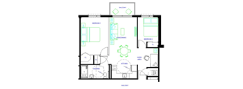 Accessible, 2 Bedroom, 1 Bathroom