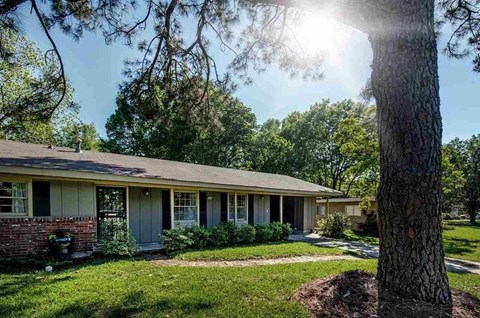 A house with a tree in front of it.