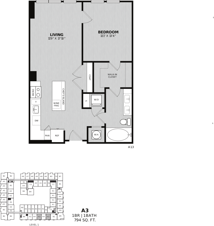 1 Bed/1 Bath-A3 Chasen