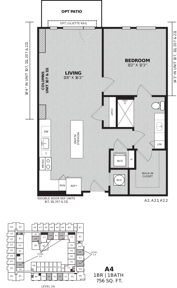 1 Bed/1 Bath-A4 Chesterfield