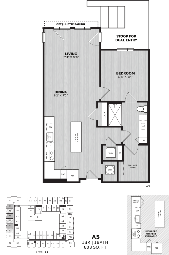 1 Bed/1 Bath-A5 Chiavari