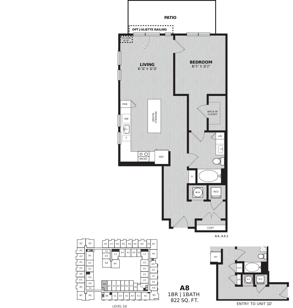 1 Bed/1 Bath-A8 Halyard