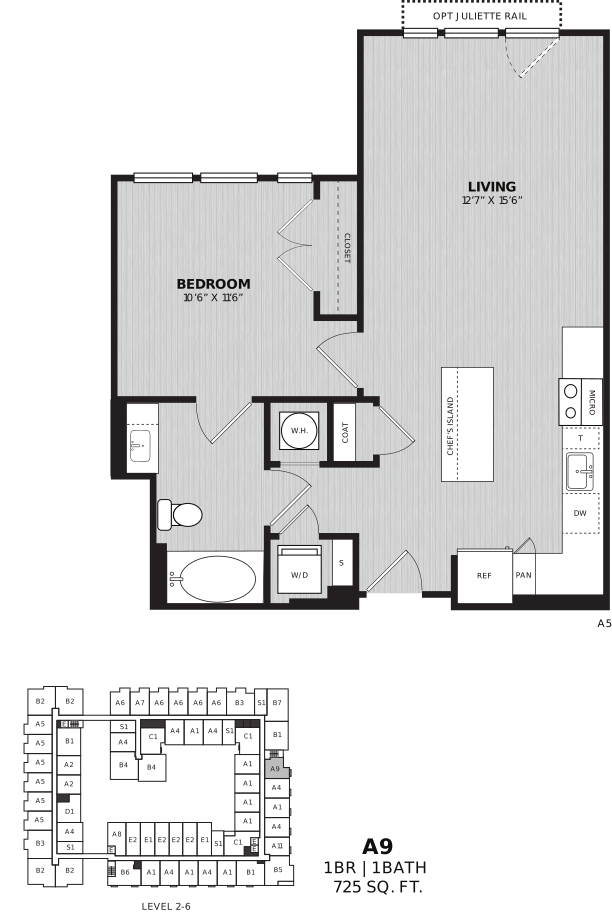 1 Bed/1 Bath-A9 Lotus