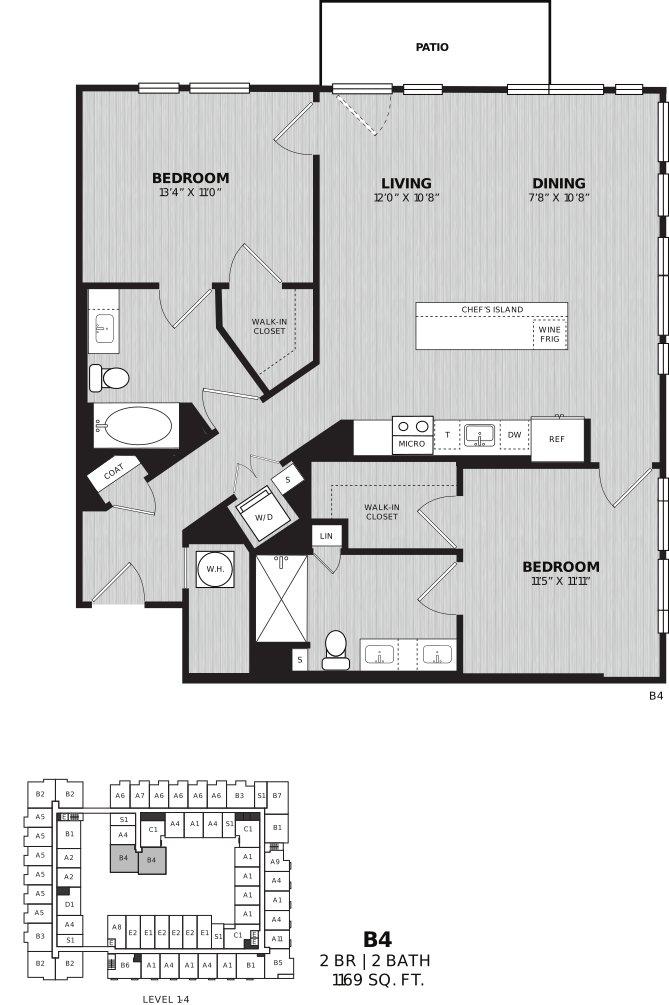 2 Bed/2 Bath-B4 Risom