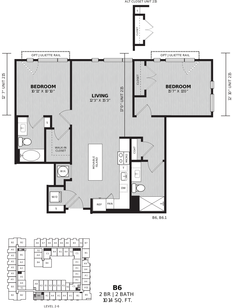 2 Bed/2 Bath-B6 Transat
