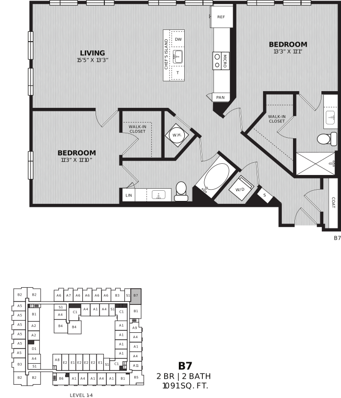 2 Bed/2 Bath-B7 Tulip