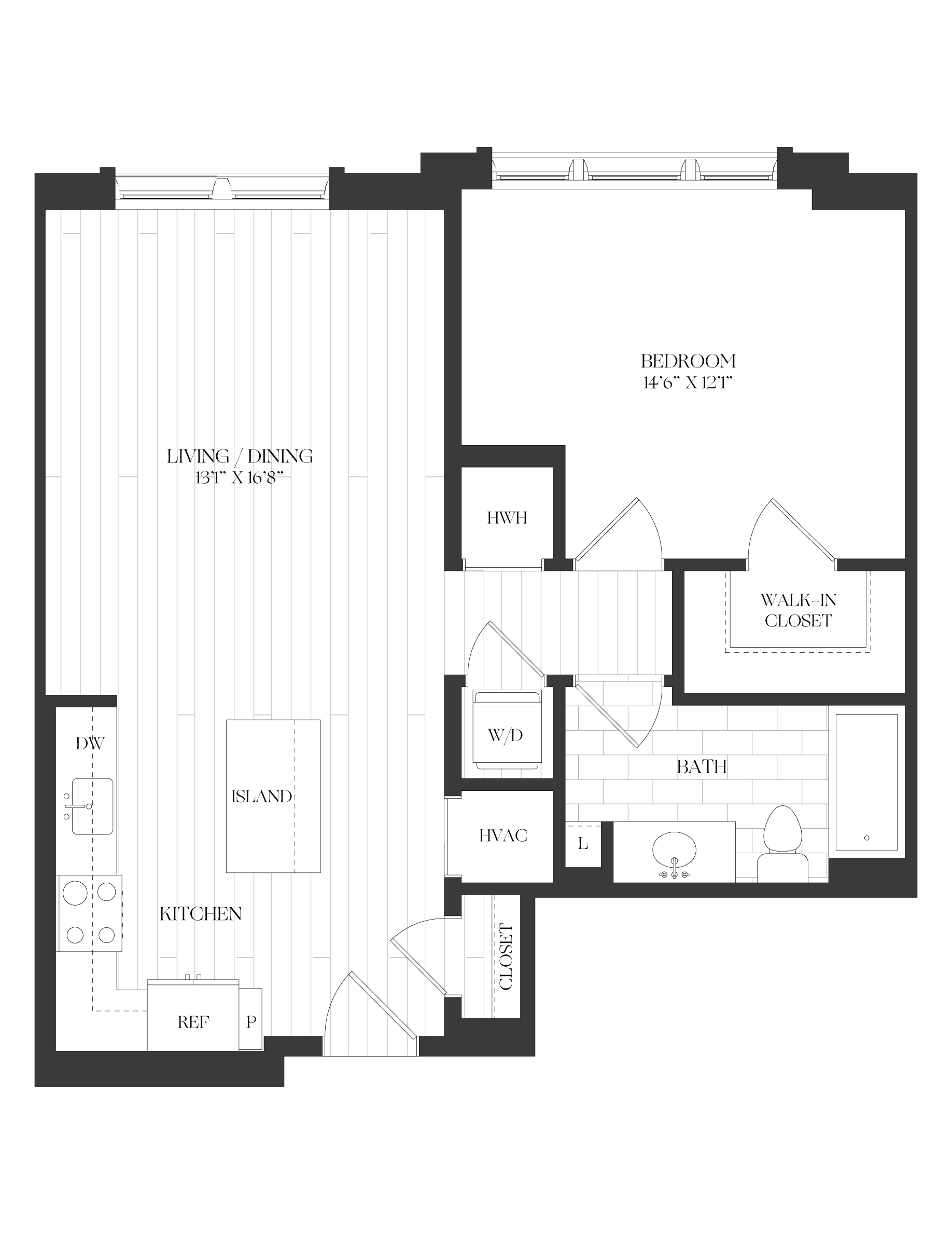 1 Bed/1 Bath-1B-4-A-The Barrett