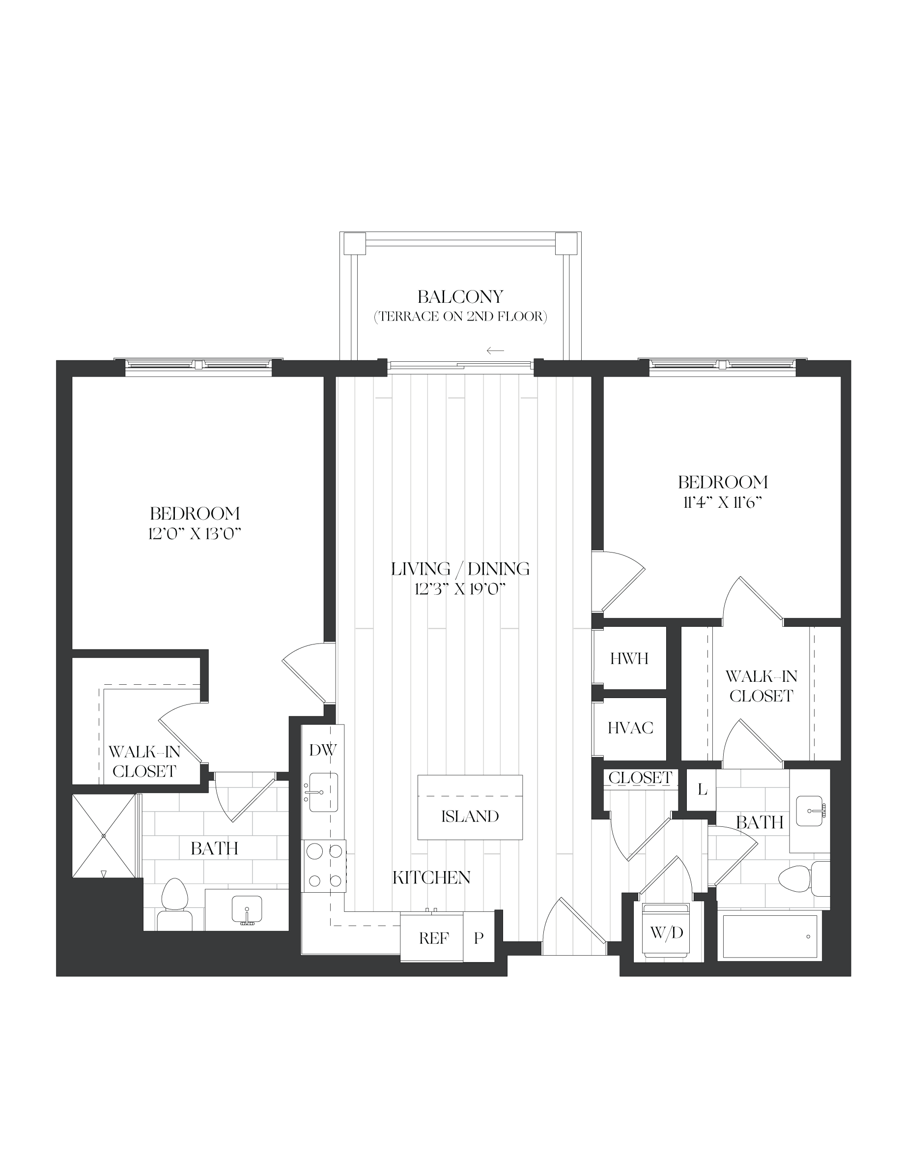 2 Bed/2 Bath-2B-2-C-The Barrett