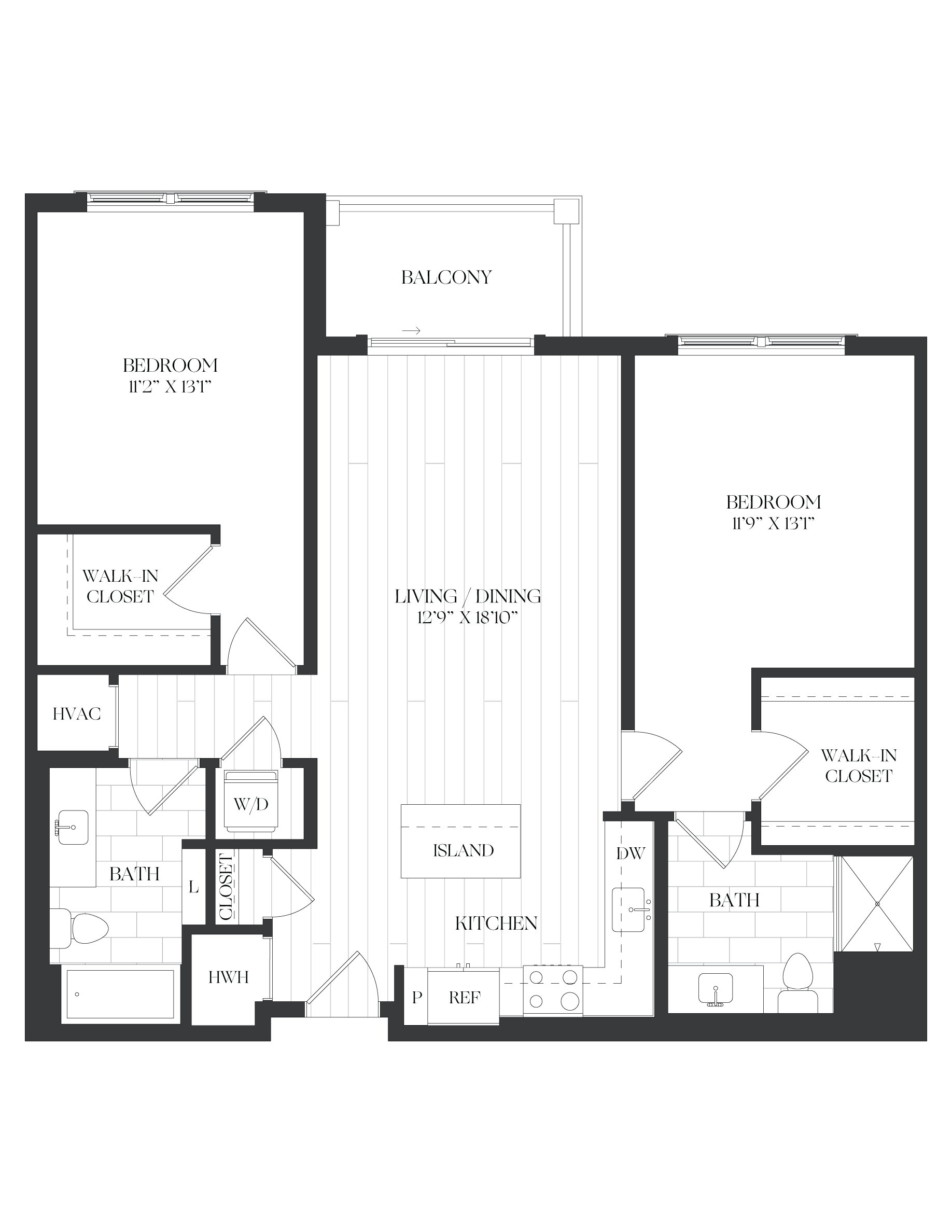 2 Bed/2 Bath-2B-3-B-The Barrett