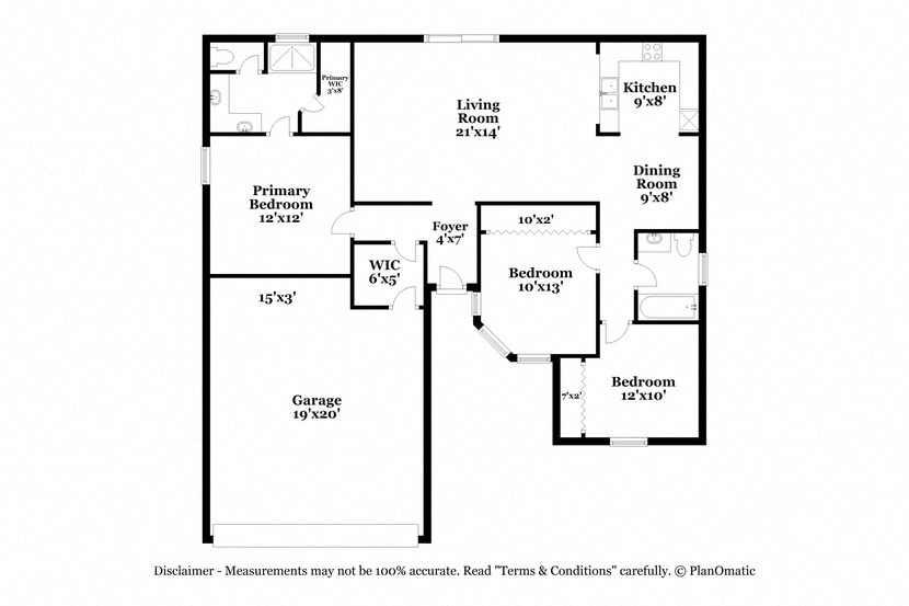 a floor plan of a house with a bedroom and a living room