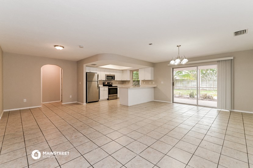 the kitchen and living room are clean and ready for you to use