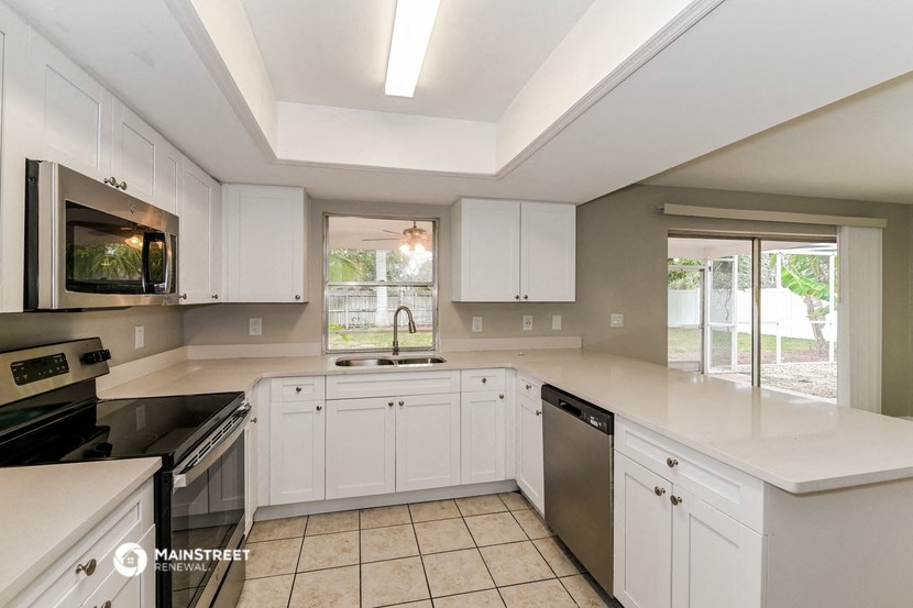 the kitchen is clean and ready for us to use