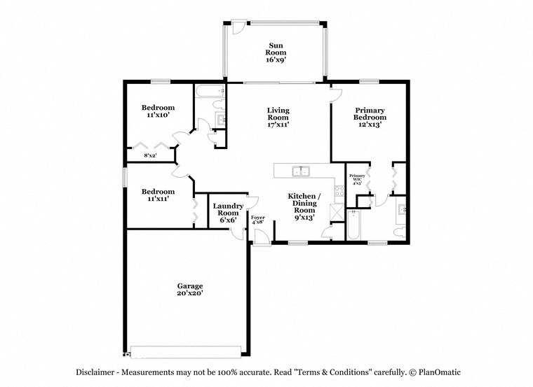 the plan of the residence shows the floor plan with bedrooms and baths