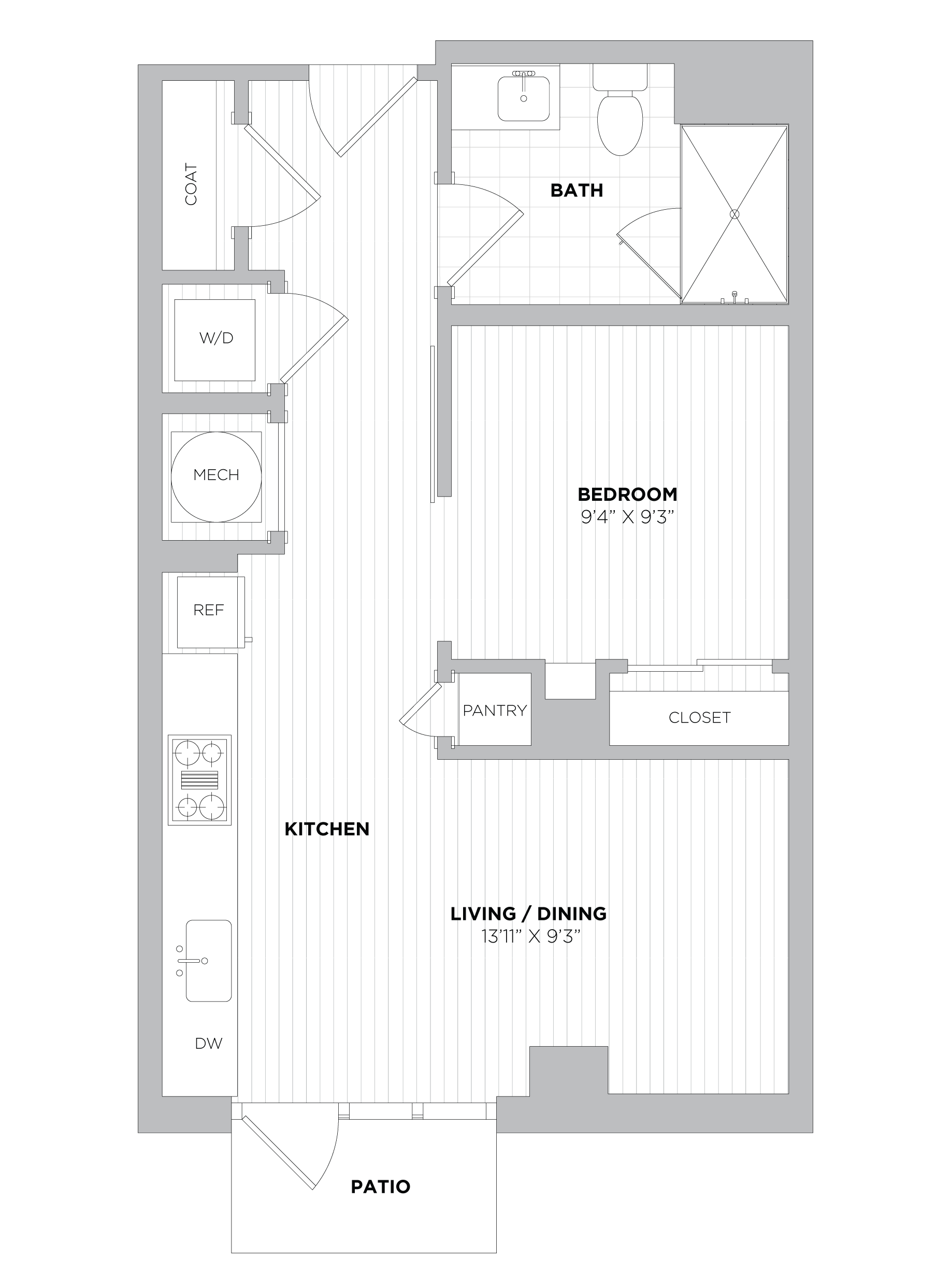 JR 1 Bed/1 Bath-SA