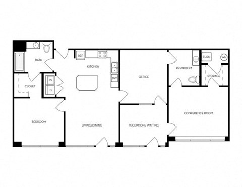 2 Bed - 2 Bath - Office