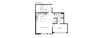 1 Bedroom - 1 Bath - Private Stairwell