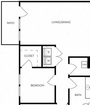 2 Bedroom, 1 Bath