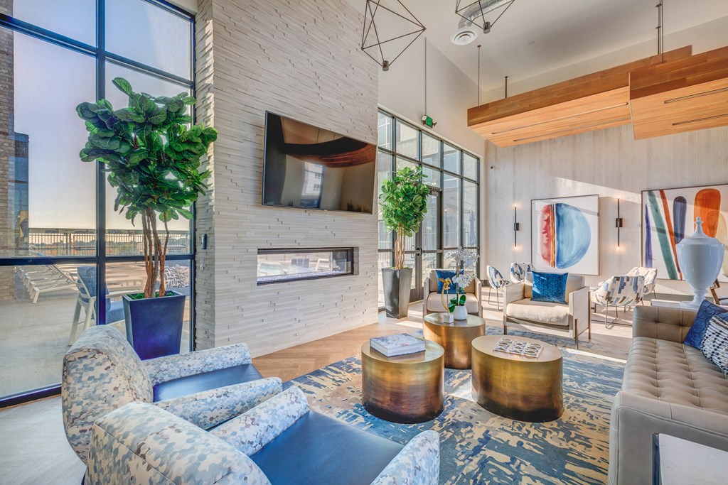 clubhouse lounge with TV