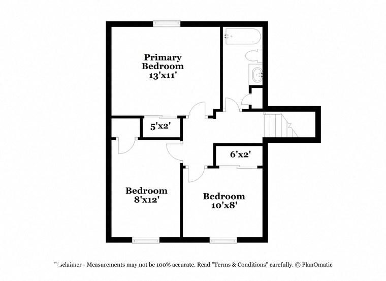 a floor plan of a house with a bedroom and a bathroom