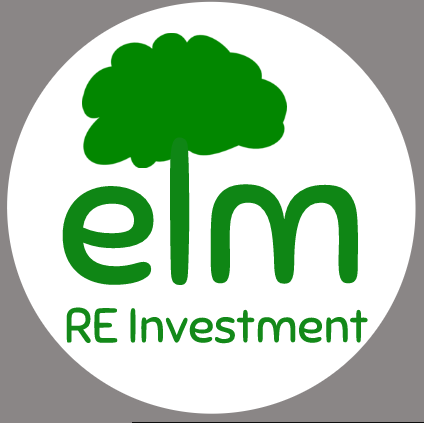 A logo with a tree and the letters "elm" with the words "RE Investment" below it.