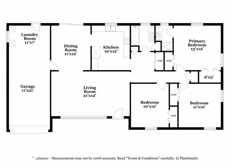 a floor plan of a house with an open floor plan