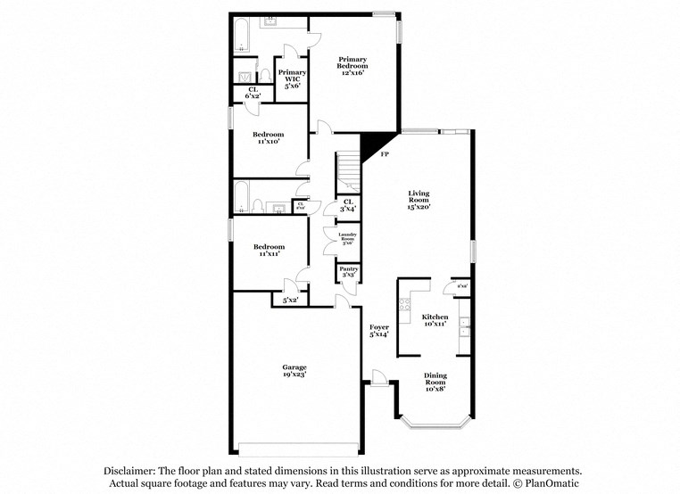 this floor plan is an approximation of a floor plan for a home