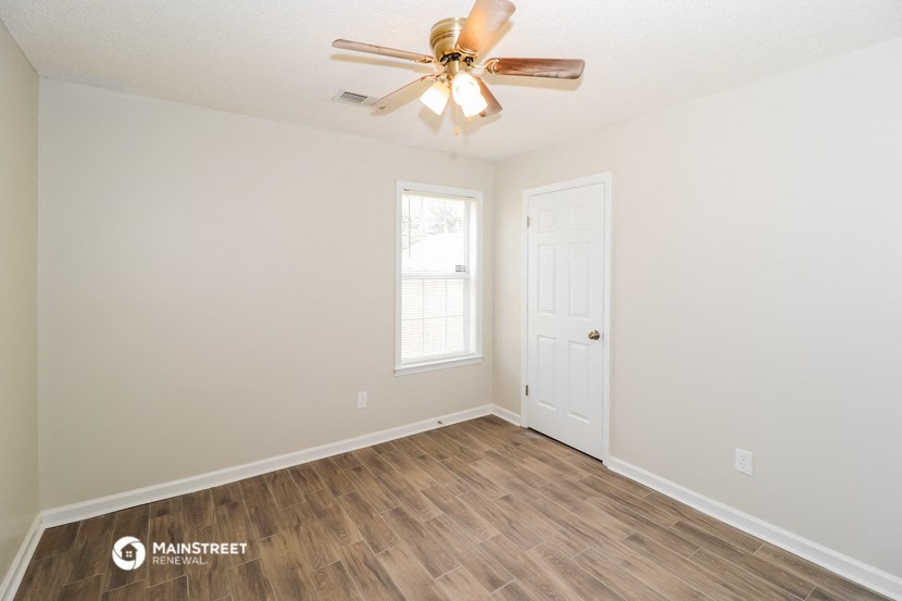 the spacious living room of our two bedroom apartment at university heights affordable housing