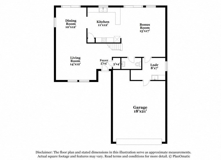 the schematic diagram of the floor plan of the residence