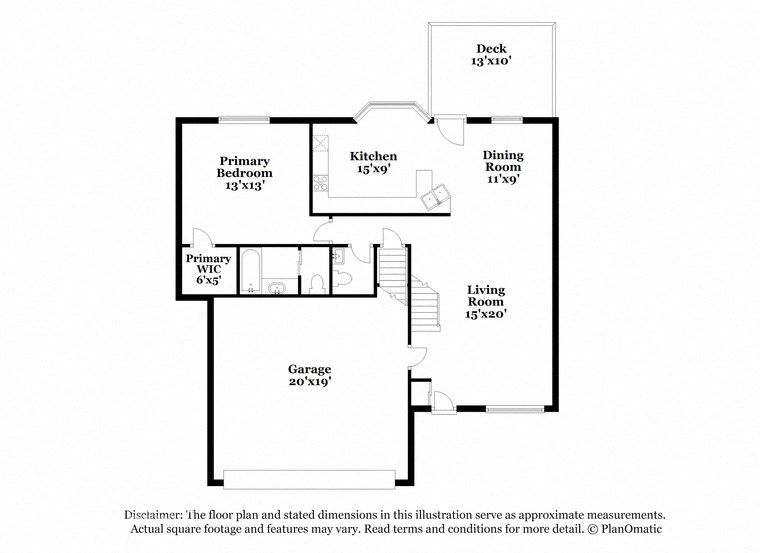 a floor plan of a house with a bedroom and a living room