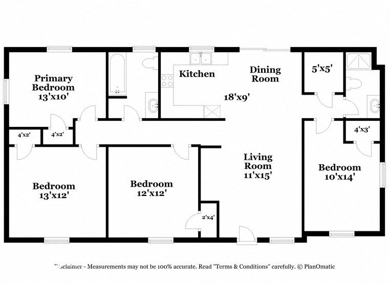 a floor plan of a house with bedrooms and a living room